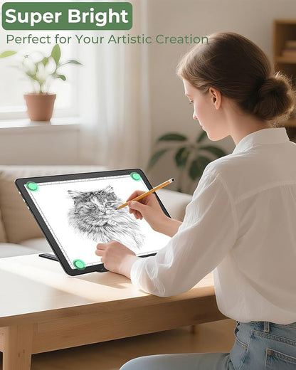 Rechargeable A4 Light Box for Tracing, Bawaslom LED Light Pad - Image 8