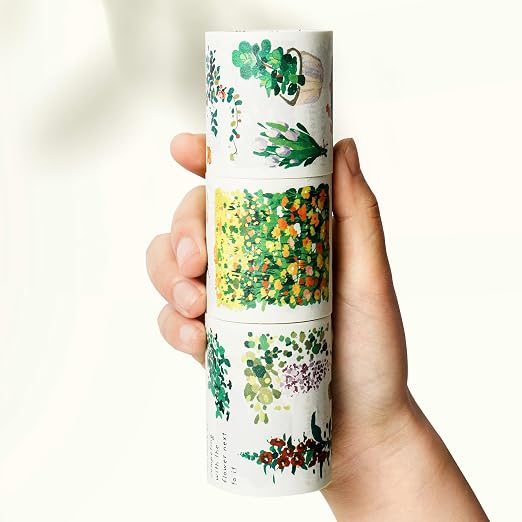 WT Spring Oasis Washi Tape Sticker Set, 3 Rolls, Original Designs, - Image 8