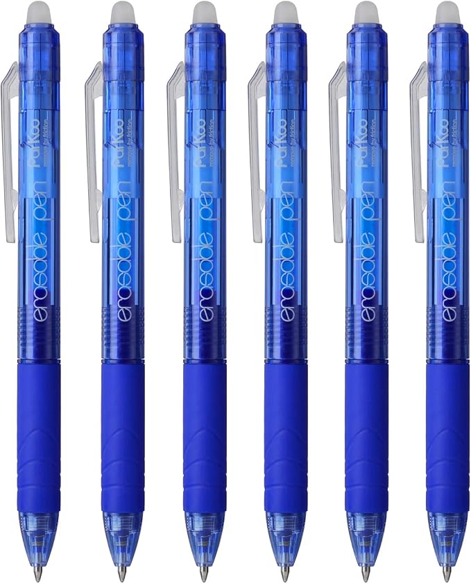ParKoo Retractable Erasable Gel Pens Clicker, Fine Point 0.7mm, Make Mistake - Image 2