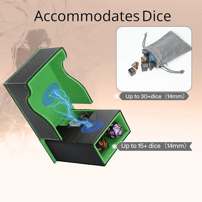 Dice Tower and Tray, Portable Commander Deck Box, Foldable Dice Storage Box - Image 3