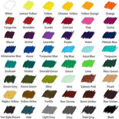 Mont Marte Oil Pastels in Tin Box Signature 48pc, 48 Assorted Colors, Vibrant - Image 2