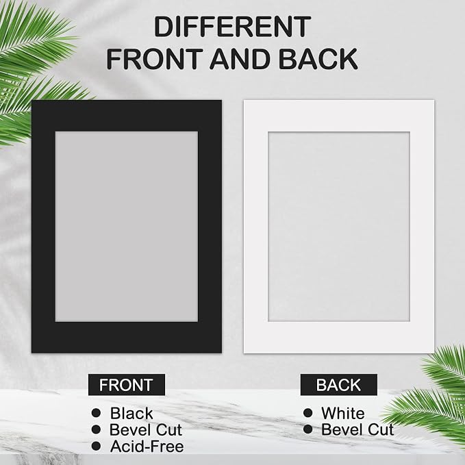 15 Pack 12x16 Black Picture Mats, Frame Mattes - Image 4