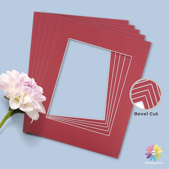 Mat Board Center, 11x14 for 8x10 China Red Color Mats - Image 5