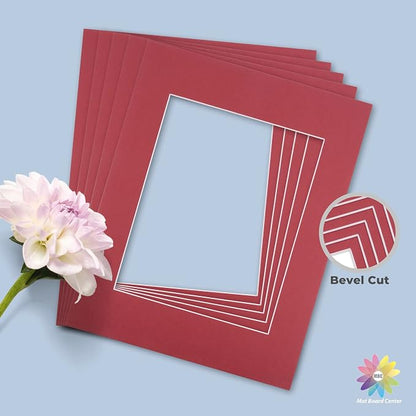 Mat Board Center, 11x14 for 8x10 China Red Color Mats - Image 5