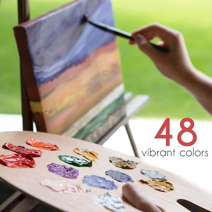 Zenacolor Oil Paint Set 48 x 12mL Pack of 48 Tubes of Oil Paints - Image 4