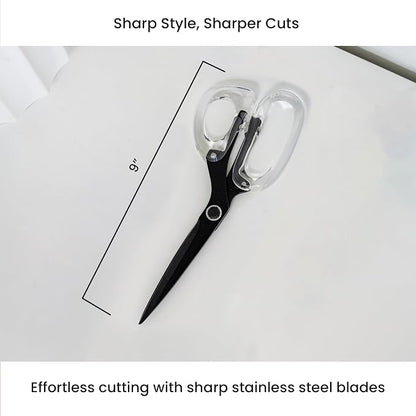 OfficeGoods 9” Stainless Steel Acrylic Scissors - Image 4