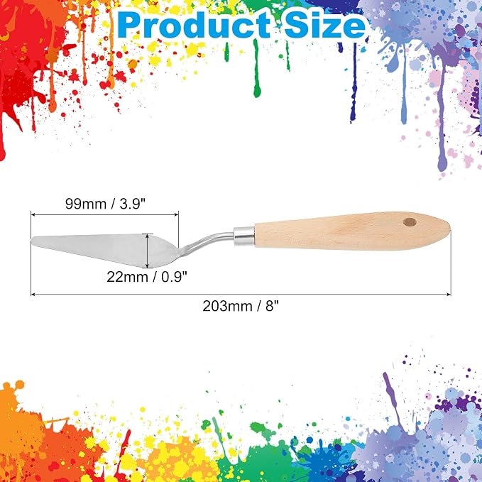 PATIKIL Art Spatula, No.12 22mm Stainless Steel Flexible Palette Knife Painting - Image 2