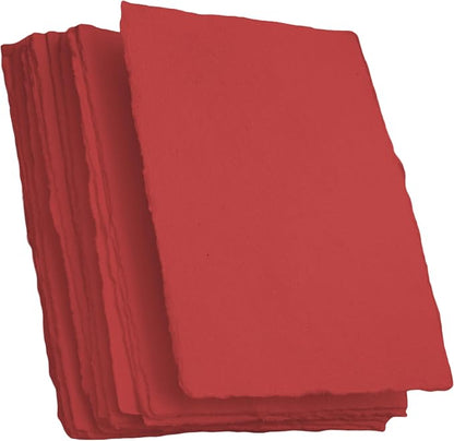 Wanderings Red A4 Handmade Paper by Wanderings