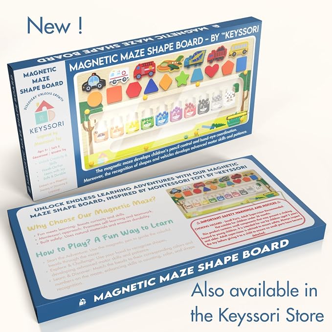 Magnetic Maze Board for Kids Age 3-5, Montessori Educational Wooden for All - Image 8
