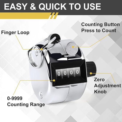 2PCS Premium One Hand Counter Clicker, Manual Mechanical People Counter Clicker - Image 4