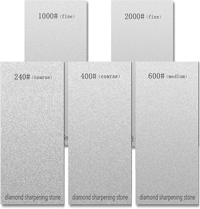 5 Pieces Diamond Sharpening Stone, Diamond Knife Sharpener Plate, Honing by SUWAJUME