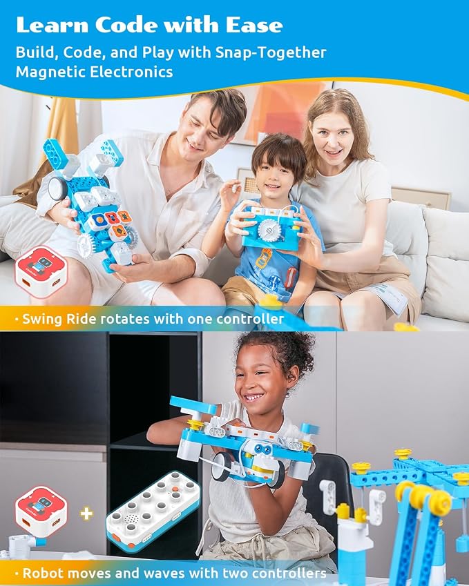 WhalesBot A7 36-in-1 Kids Coding & RC Robot Kit, 160+ Piece Educational - Image 3
