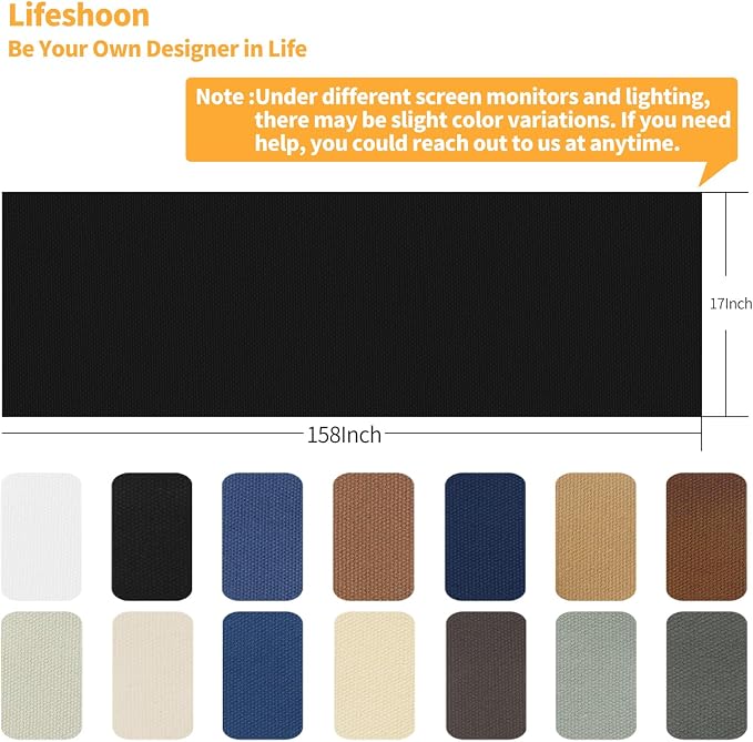 Fabric Repair Patches, 17X158 Inch Canvas Self-Adhesive Fabric Patches Tape - Image 2