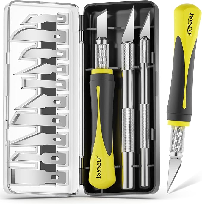 DIYSELF 16-Piece Craft Knife Set, Exacto Knife Set, 3-Piece Hobby Knife by DIYSELF