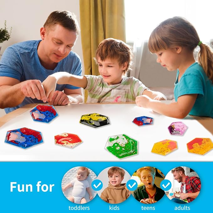 Art3d Hexagon Sensory Fidget Liquid Motion Tiles - Image 4