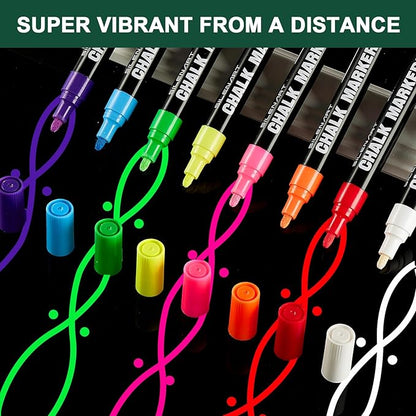 SILENART Chalk Markers for Blackboard, Window Marker for Car Erasable Liquid - Image 7