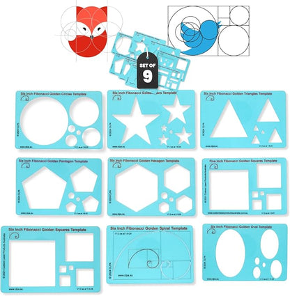 Fibonacci Drawing Templates by CLPA