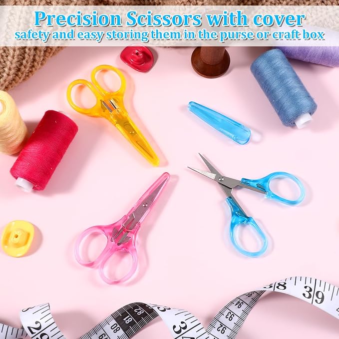 3 PCS Small All Purpose Craft Scissors, 3.5" Mini Stainless Steel Sewing Craft - Image 7