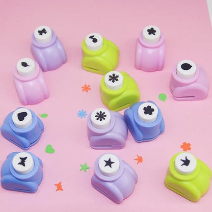 Punch Craft Set, 12 Pack Multicolored Shapes Hole Punch Great - Image 3
