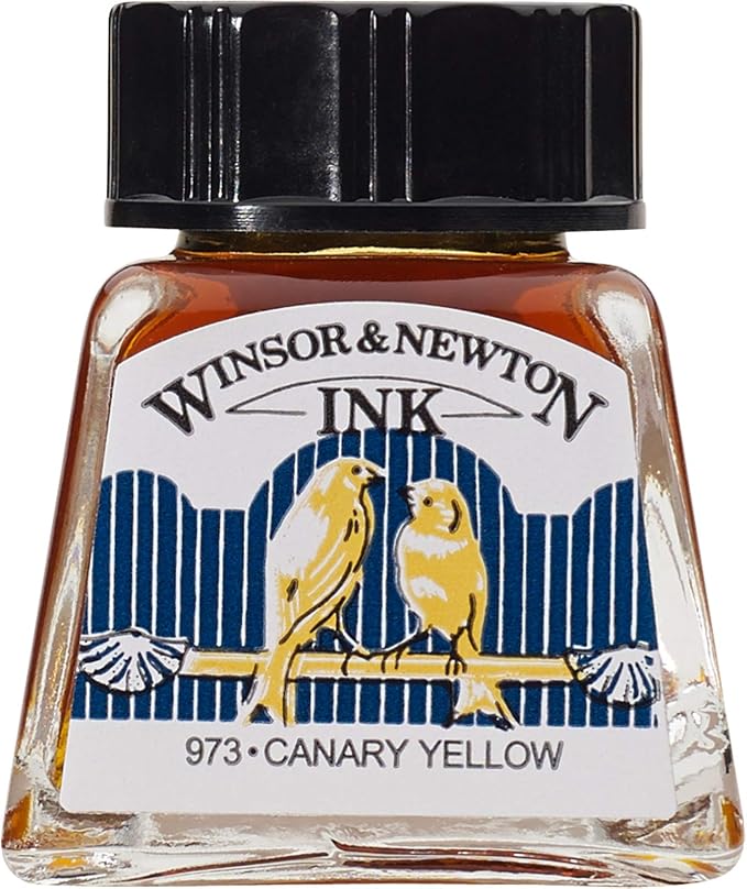 Winsor & Newton Drawing Ink, 14ml Bottle, Canary Yellow by WinsorNewton
