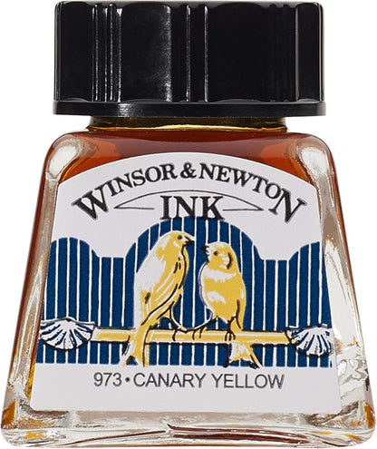 Winsor & Newton Drawing Ink, 14ml Bottle, Canary Yellow by WinsorNewton