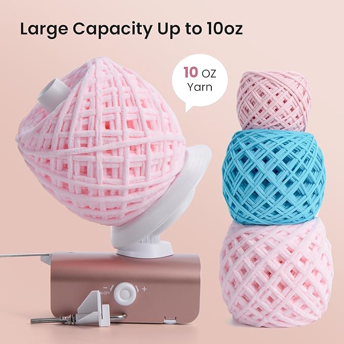 Winartton Electric Yarn Winder for Crocheting, Heavy-Duty Yarn Ball Winder 10 - Image 4