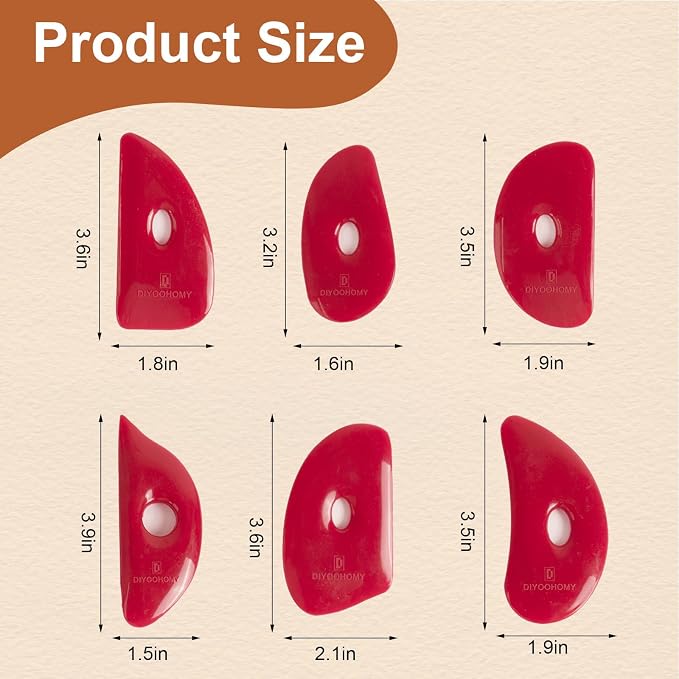 DIYOOHOMY Pottery Ribs for Pottery Tools and Clay Tools, Soft Silicone Ceramic - Image 2