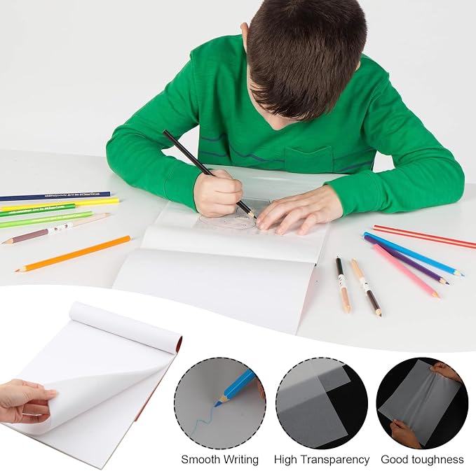 110 Sheets Tracing Paper for Drawing, 9”x12” Trace Paper, Translucent Vellum - Image 3