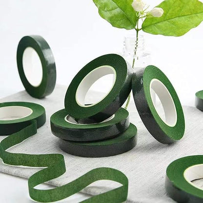 12 Rolls 1/2 Inch 30 Yard Green Floral Tape - Image 5