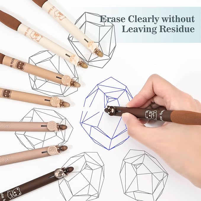 BAYTORY 8Pcs Cute Retractable Erasable Gel Pens, Smooth Writing Comfortable to - Image 5