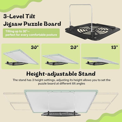 1500 Pieces Puzzle Board 3-in-1 Double-Sided & Rotating & Tilting, Plastic - Image 4
