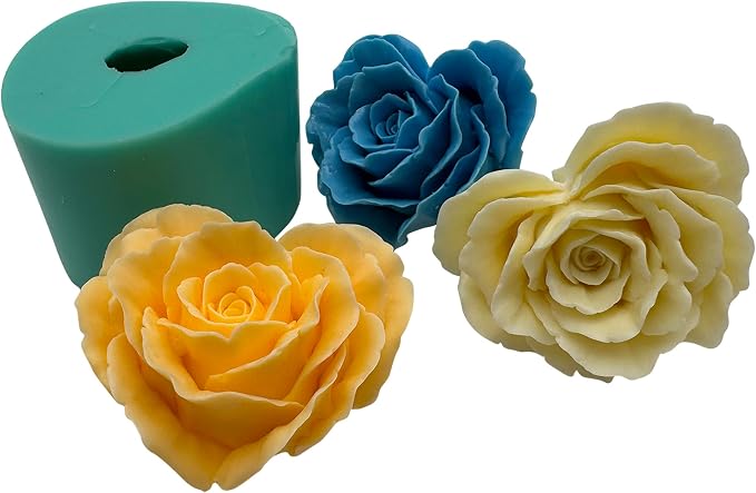 Heart Shape Blossoming Flower 3D Mold, DIY Crystal Epoxy Resin Silicone Molds - Image 3