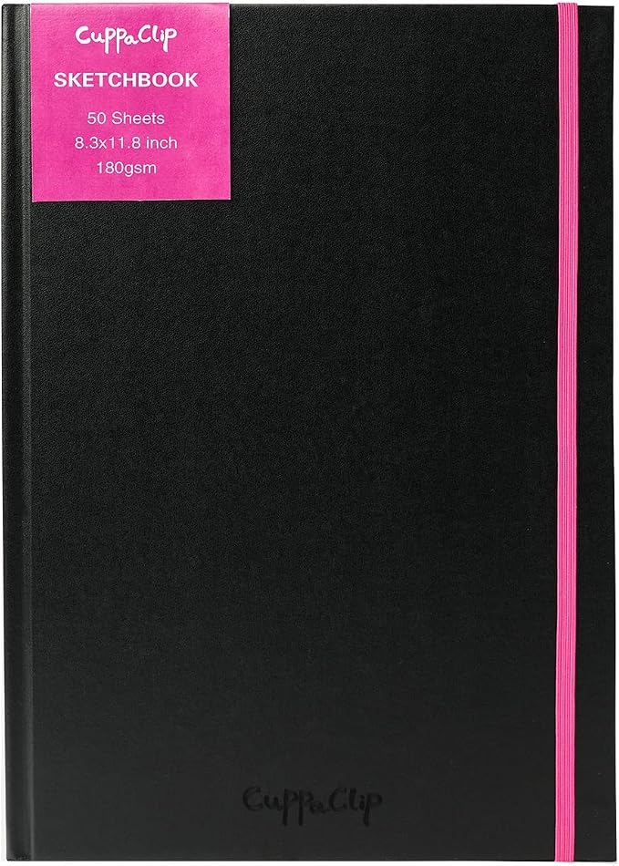 CuppaClip Sketch Book Hardcover Drawing Pad 300GSM Acid-Free Paper Spiral Bound by Unknown