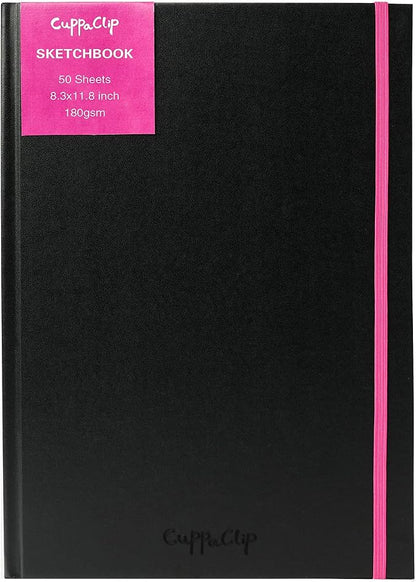 CuppaClip Sketch Book Hardcover Drawing Pad 300GSM Acid-Free Paper Spiral Bound by Unknown