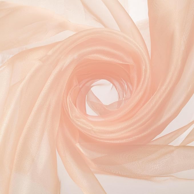 MECCANIXITY Iridescent Sheer Organza Fabric, 2 Yards x 59 Inches Solid by MECCANIXITY