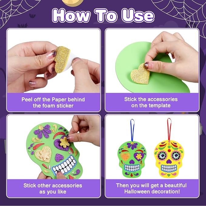 Fennoral 12 Pack Day of The Dead Craft Kits - Image 3