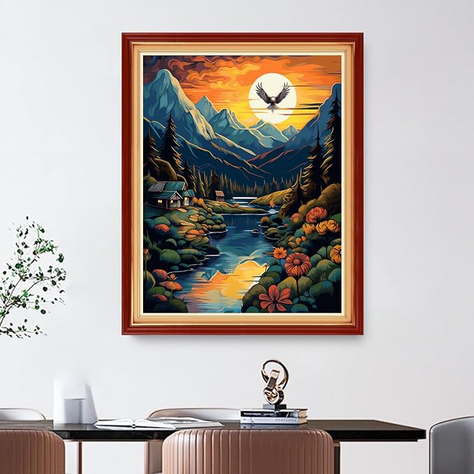 Foxdiviy Sunset Scenery 16x20 inch 11CT Embroidery Patterns Art Crafts DIY - Image 2