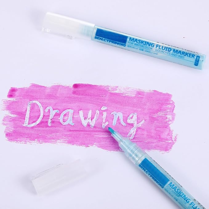 2 Pcs Masking Fluid Pen for Watercolor Painting, Capacity - Image 4