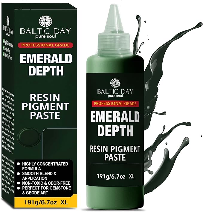 BALTIC DAY Emerald Green Epoxy Resin Pigment Paste XL – Opaque Epoxy Dye & High by BALTICDAYpuresoul