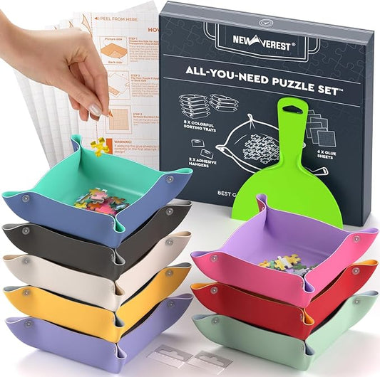 Newverest All-You-Need Puzzle Set: 8 Puzzle Sorting Trays by Newverest