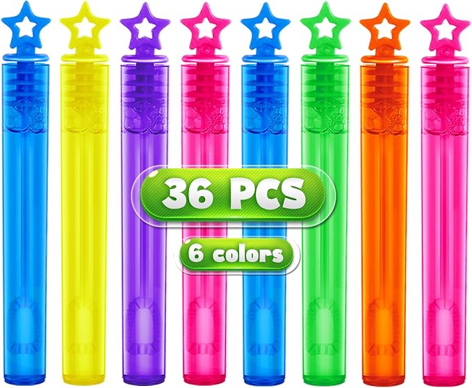 36 Pieces Mini Bubble Wands, Bubble Party Favors Assortment Toys - Image 8