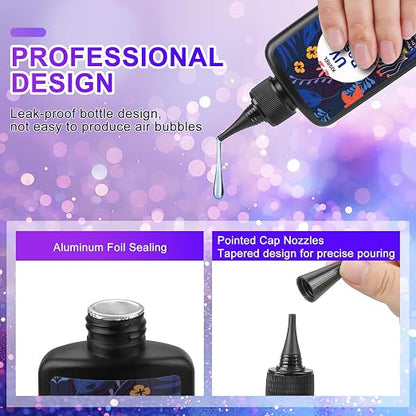 UV Resin with Light - 400g Hard Type Crystal Clear Ultraviolet Curing UV Resin - Image 2