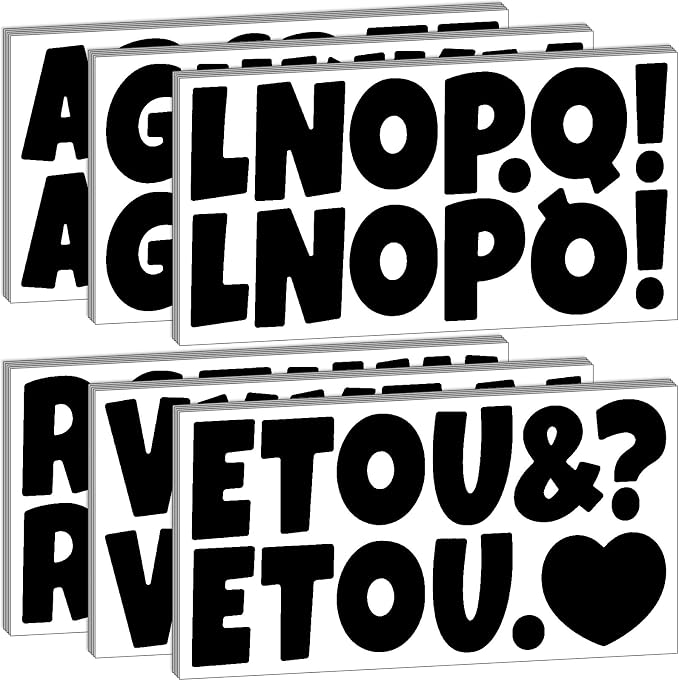 Bemeol 360 Pcs 30 Sheets Bulletin Board Letters 2.5 Inches Alphabet Stickers by Bemeol