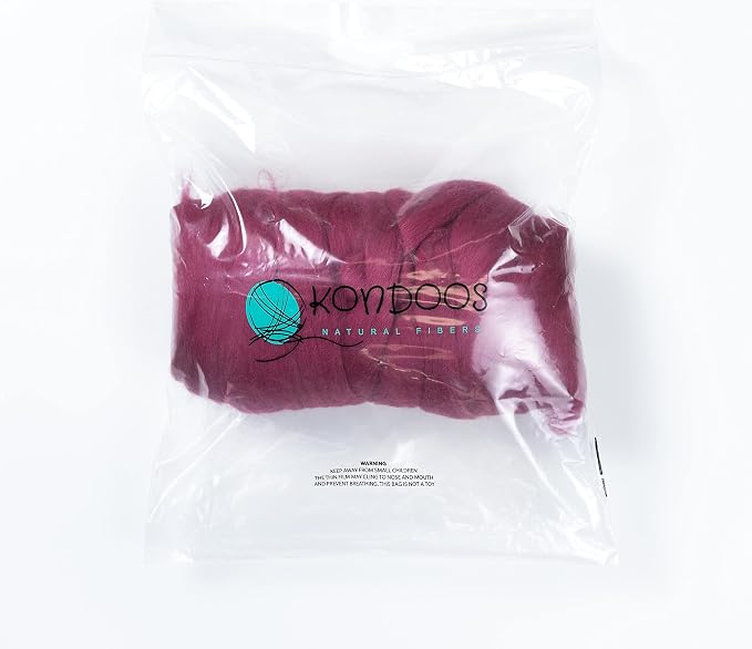 Kondoos Colored Natural Wool roving, 1 lb. Best Wool - Image 3