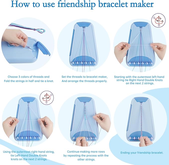Friendship Bracelet Making Kit for Girls, Arts and Crafts Bracelets String - Image 3