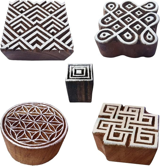 Royal Kraft Square Wooden Printing Stamps by RoyalKraft