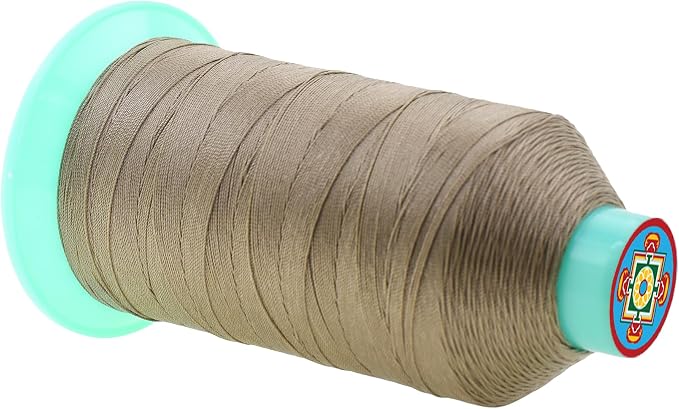 Mandala Crafts Bonded Nylon Thread Dark Beige Heavy Duty Sewing Threads - Image 2