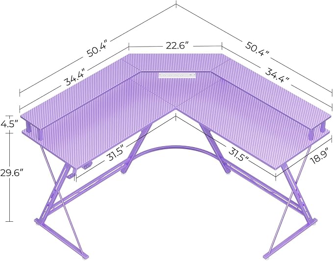 SEVEN WARRIOR Gaming Desk 50.4” - Image 3