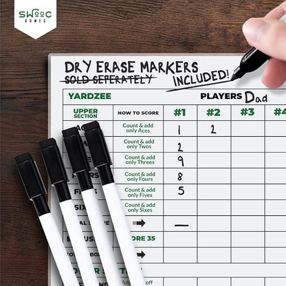 SWOOC Games® - 5 Big Premium Laminated Yardzee & Farkle Score Cards - Large - Image 4
