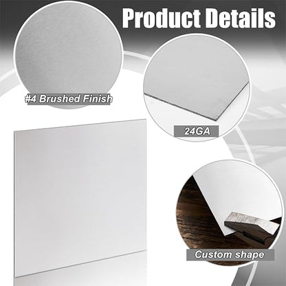 1 Pcs 430 Stainless Steel Sheet Metal 12 x 12 Inches 24GA Metal Plates Panel #4 - Image 3